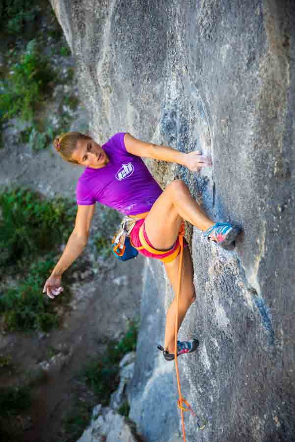 Charlotte DURIF à vue dans "La guerre des paires", 8a - La Ramirole, Gorges du Verdon.