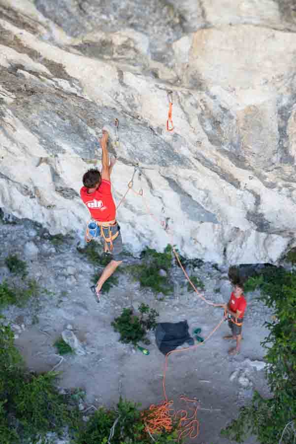 Olivier Fourbet, " le feu Occulte", 8b+, La Ramirole