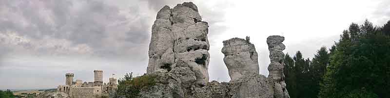 falaise de Gora-Zamkowa en Pologne