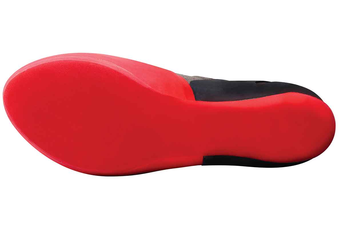 semelle anti trace couleur rouge