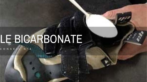 bicarbonate pour enlever les odeurs dans les chaussons d'escalade