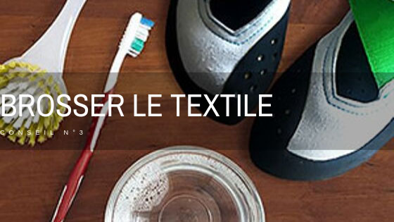brosser la partie textile du chausson