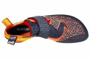 chausson escalade pied gauche vue dessus
