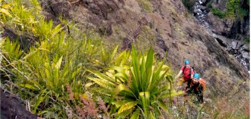 superbe grande voie d'escalade à la reunion