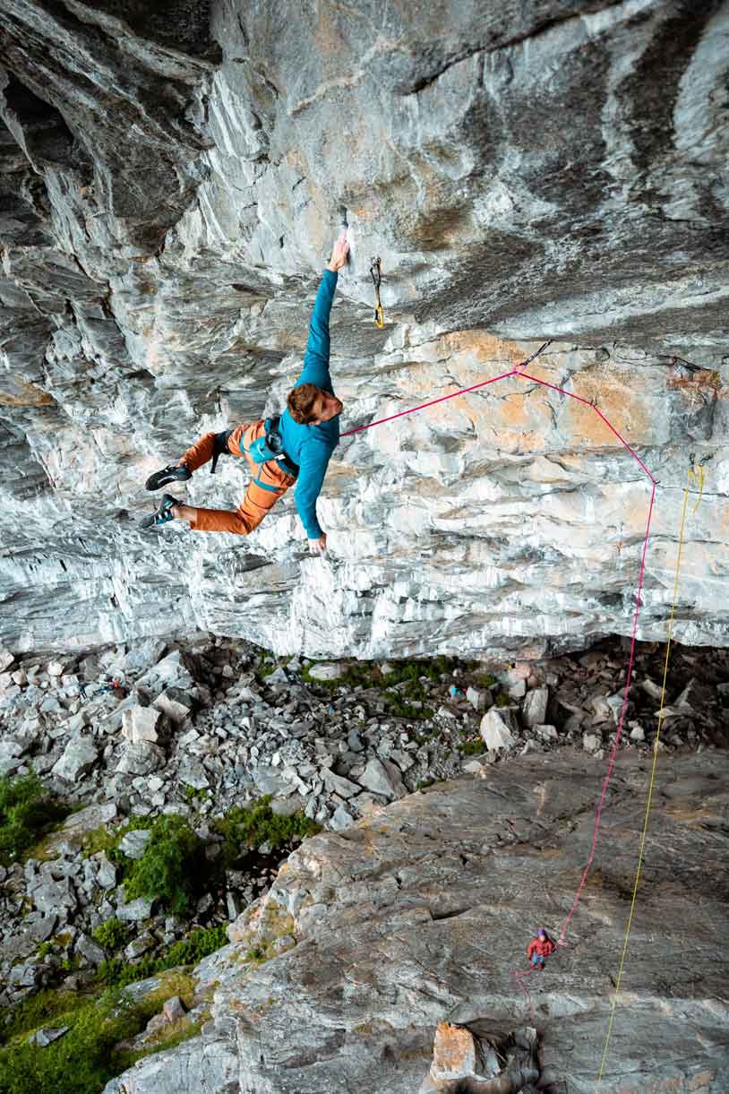 Seb Bouin première répétition de la seconde longueur de Thor' Hammer