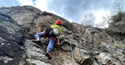 Escalade : le pilier de Pissechevre dans le Valais suisse