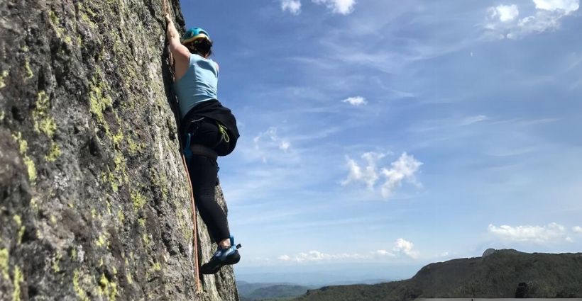 Voie d'escalade sur la dent de la rancune