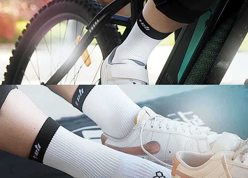 chaussettes pour vtt, tennis