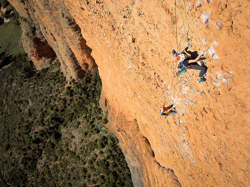 Milena dans El Zulu Demente aux Mallos de Riglos