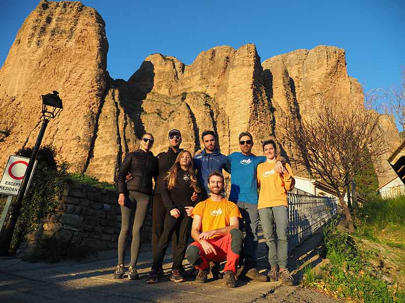 La team EB aux Mallos de Riglos